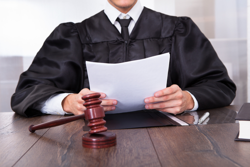 Federal judge with gavel