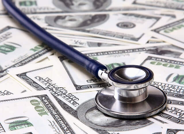 stethoscope and money