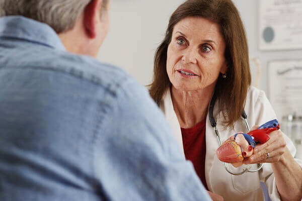 patient and cardiologist